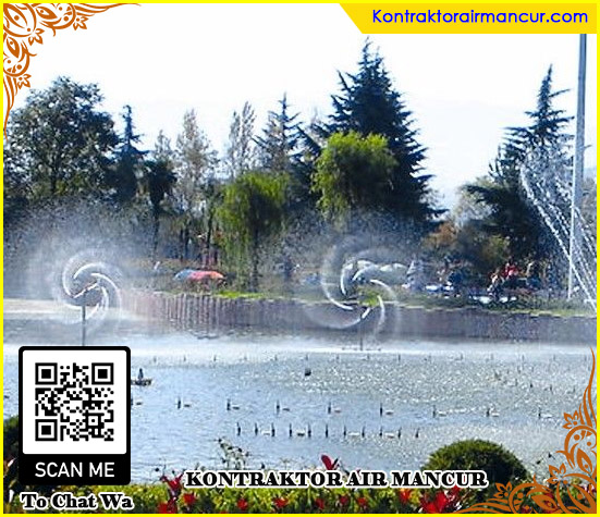 Hasil pengaplikasian nozzle air mancur Rotating